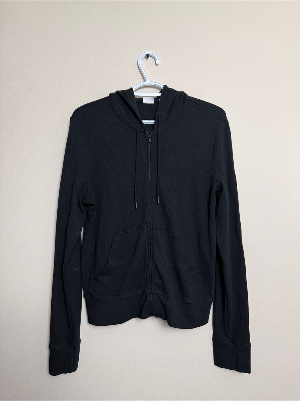 Sunday Best Black Zip-Up Hoodie Jacket size L